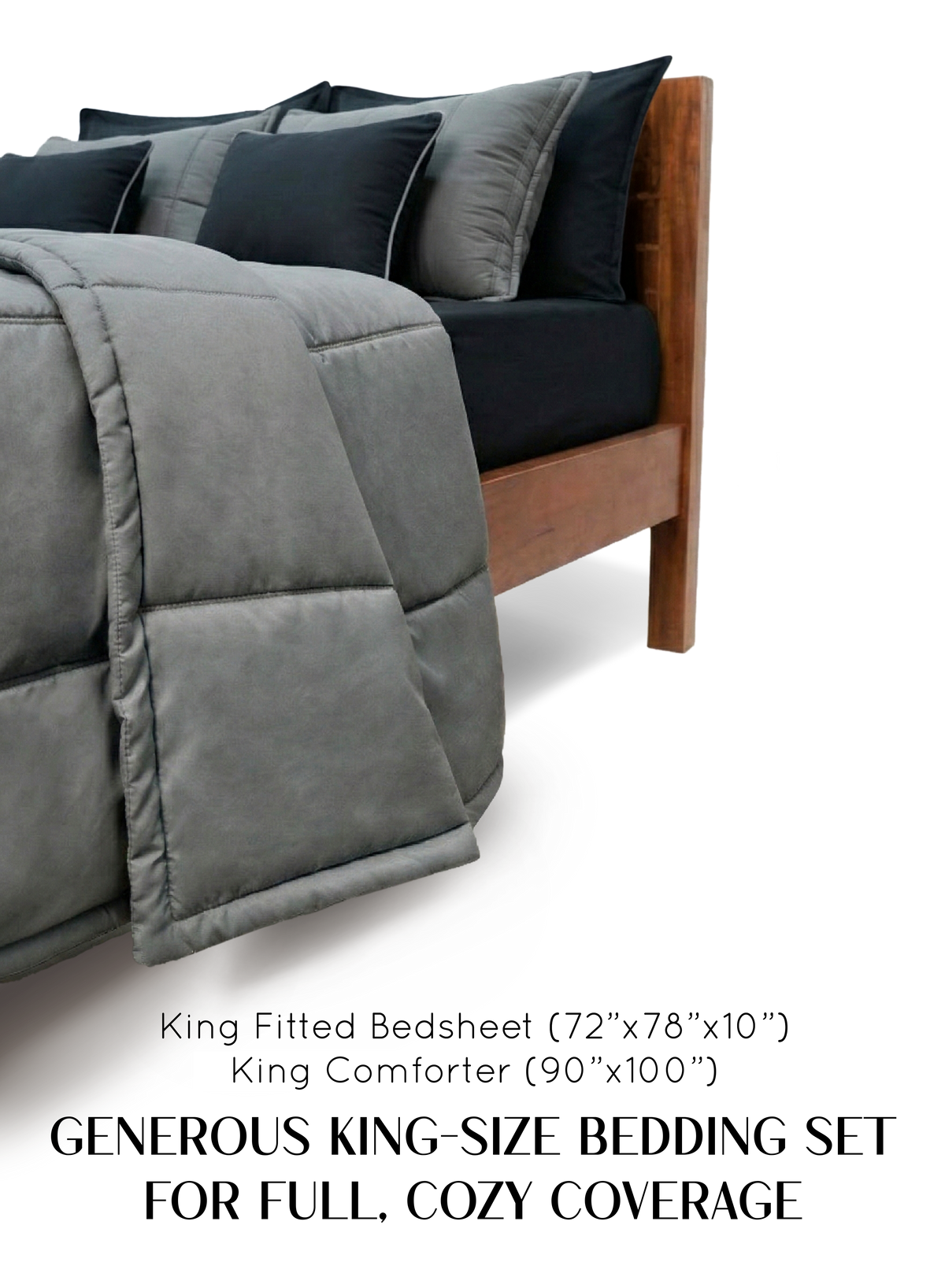 Cocoon 8-Piece Bedding Set | Moonstone Gray