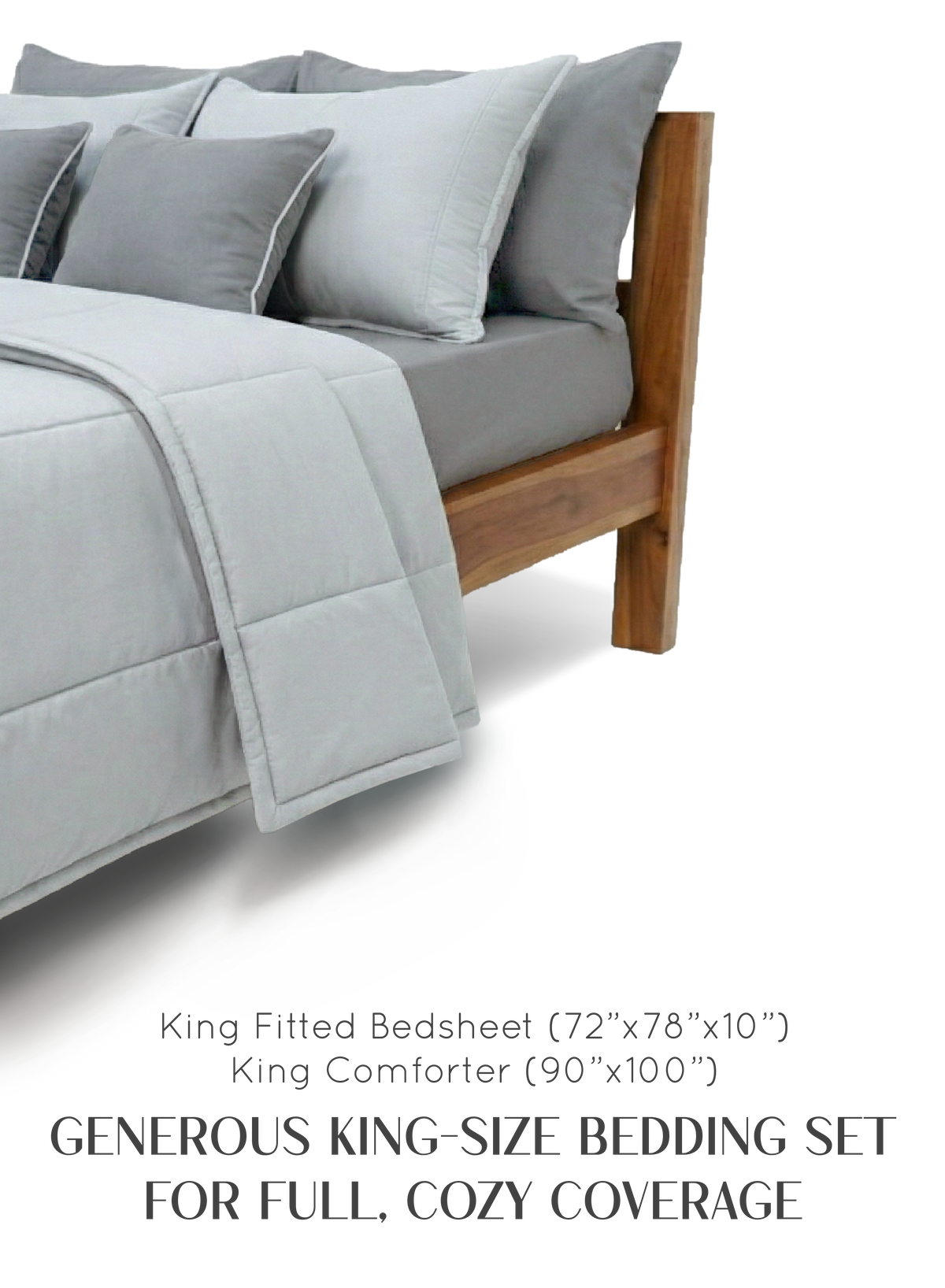 Cocoon 8-Piece Bedding Set | Pearl Gray
