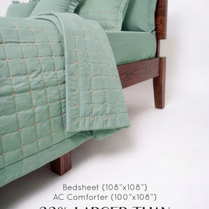 Home Crayons CloudTouch™ 8-Piece AC Bedding Set | Complete Bedroom Upgrade in One Set | Matcha Milk