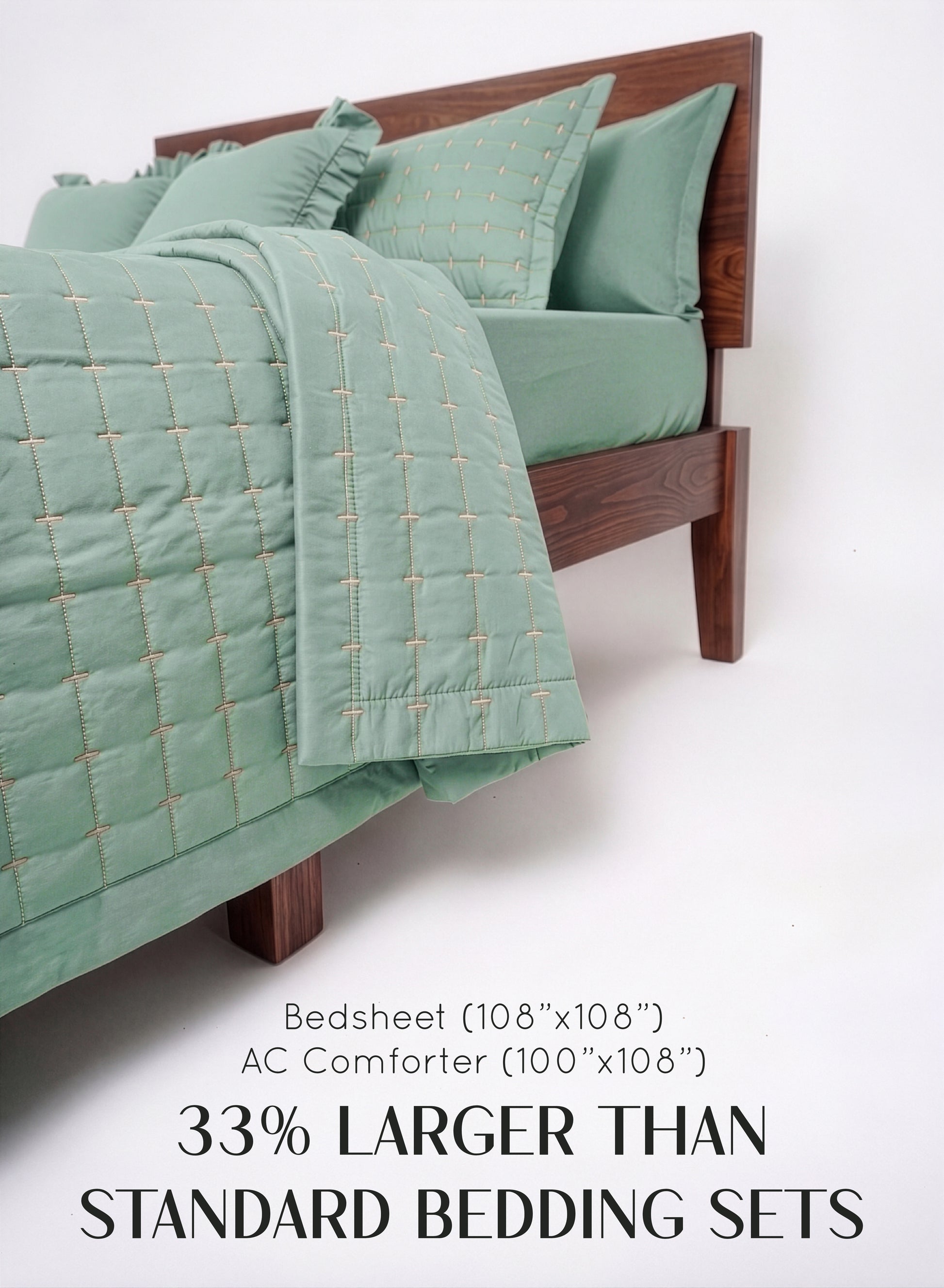 Home Crayons CloudTouch™ 8-Piece AC Bedding Set | Complete Bedroom Upgrade in One Set | Matcha Milk