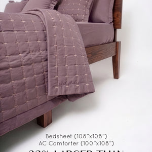 Home Crayons CloudTouch™ 8-Piece AC Bedding Set | Complete Bedroom Upgrade in One Set | Mulberry