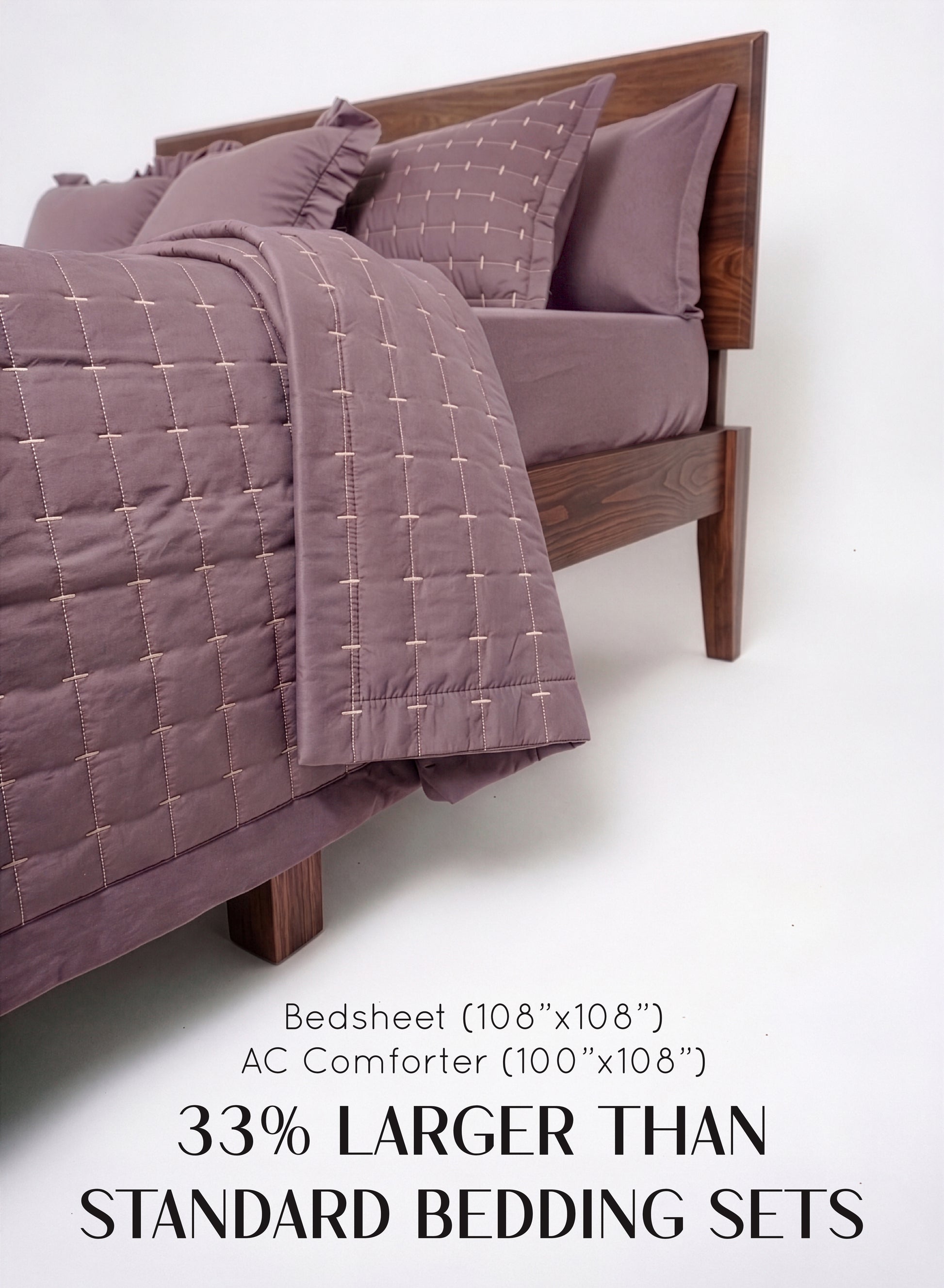 Home Crayons CloudTouch™ 8-Piece AC Bedding Set | Complete Bedroom Upgrade in One Set | Mulberry