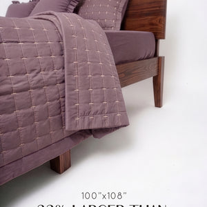 Home Crayons CloudTouch™ 5-Piece AC Comforter Set | 33% Oversized | Includes 2 Pillow & 2 Cushion Covers | Mulberry