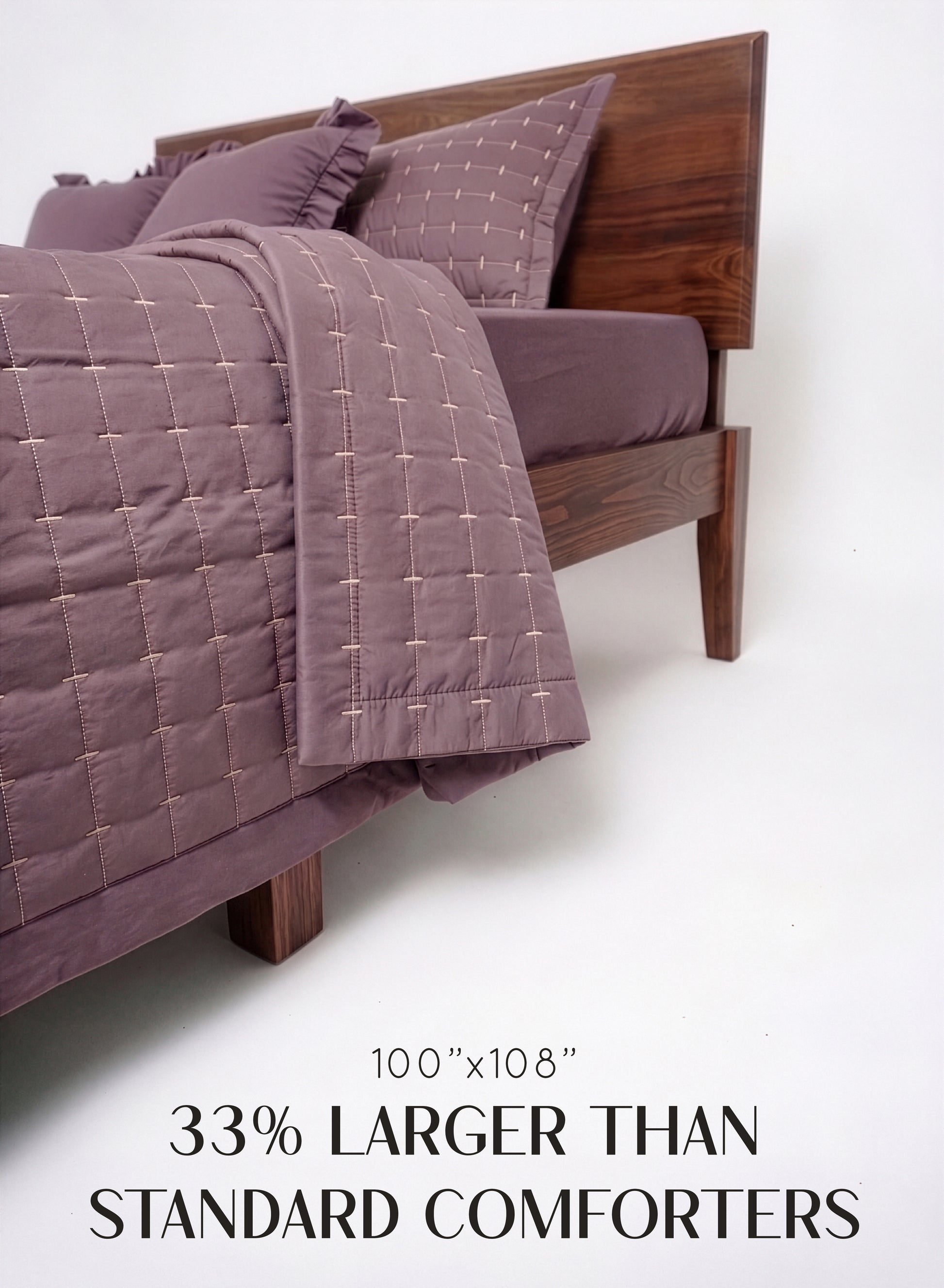 Home Crayons CloudTouch™ 5-Piece AC Comforter Set | 33% Oversized | Includes 2 Pillow & 2 Cushion Covers | Mulberry