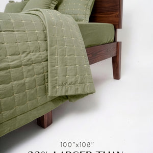 Home Crayons CloudTouch™ 5-Piece AC Comforter Set | 33% Oversized | Includes 2 Pillow & 2 Cushion Covers | Olive Grove