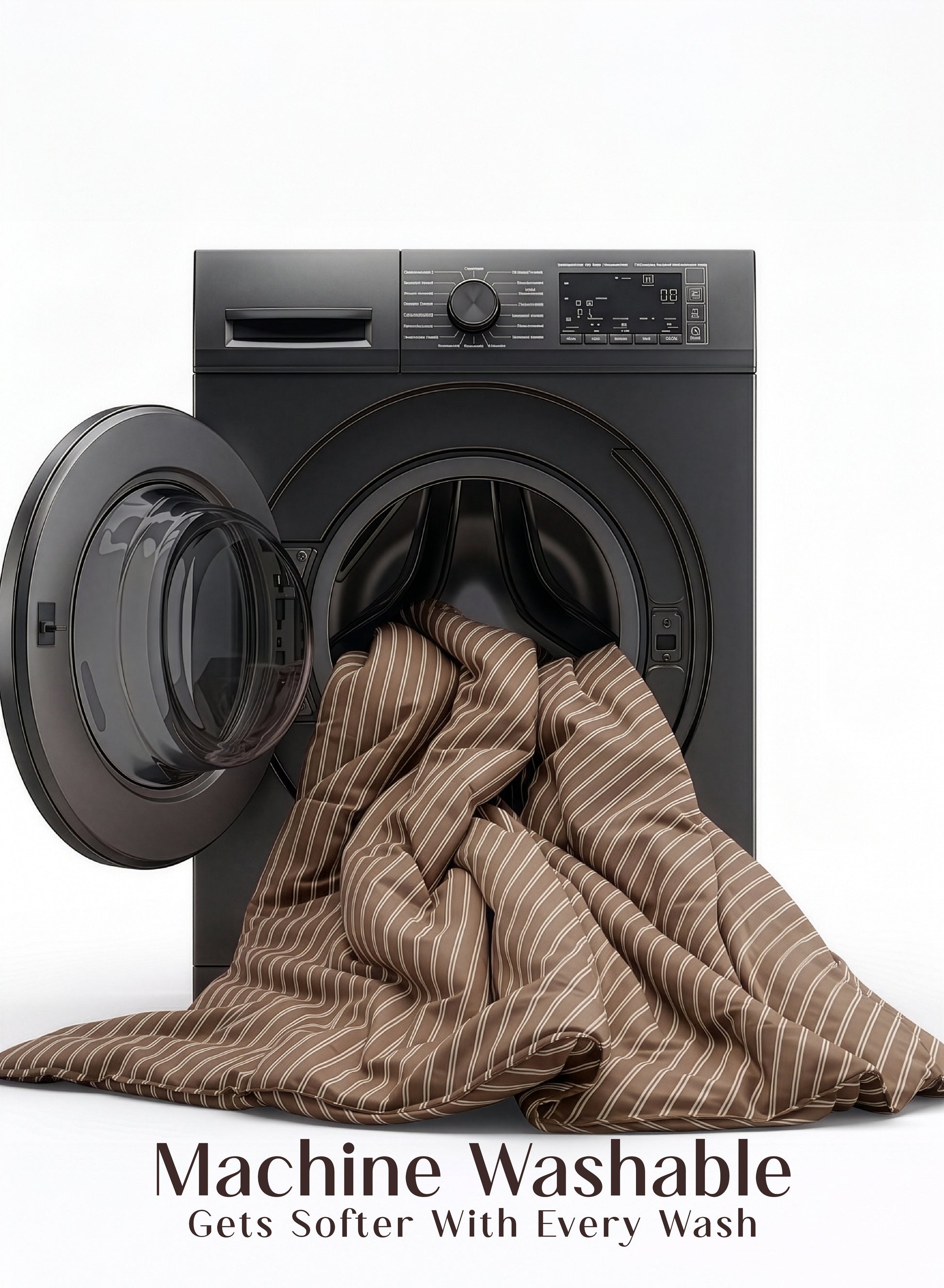 Crayonic™ 5-Piece AC Comforter Set | Signature Designer Comforter Set | Café Mocha