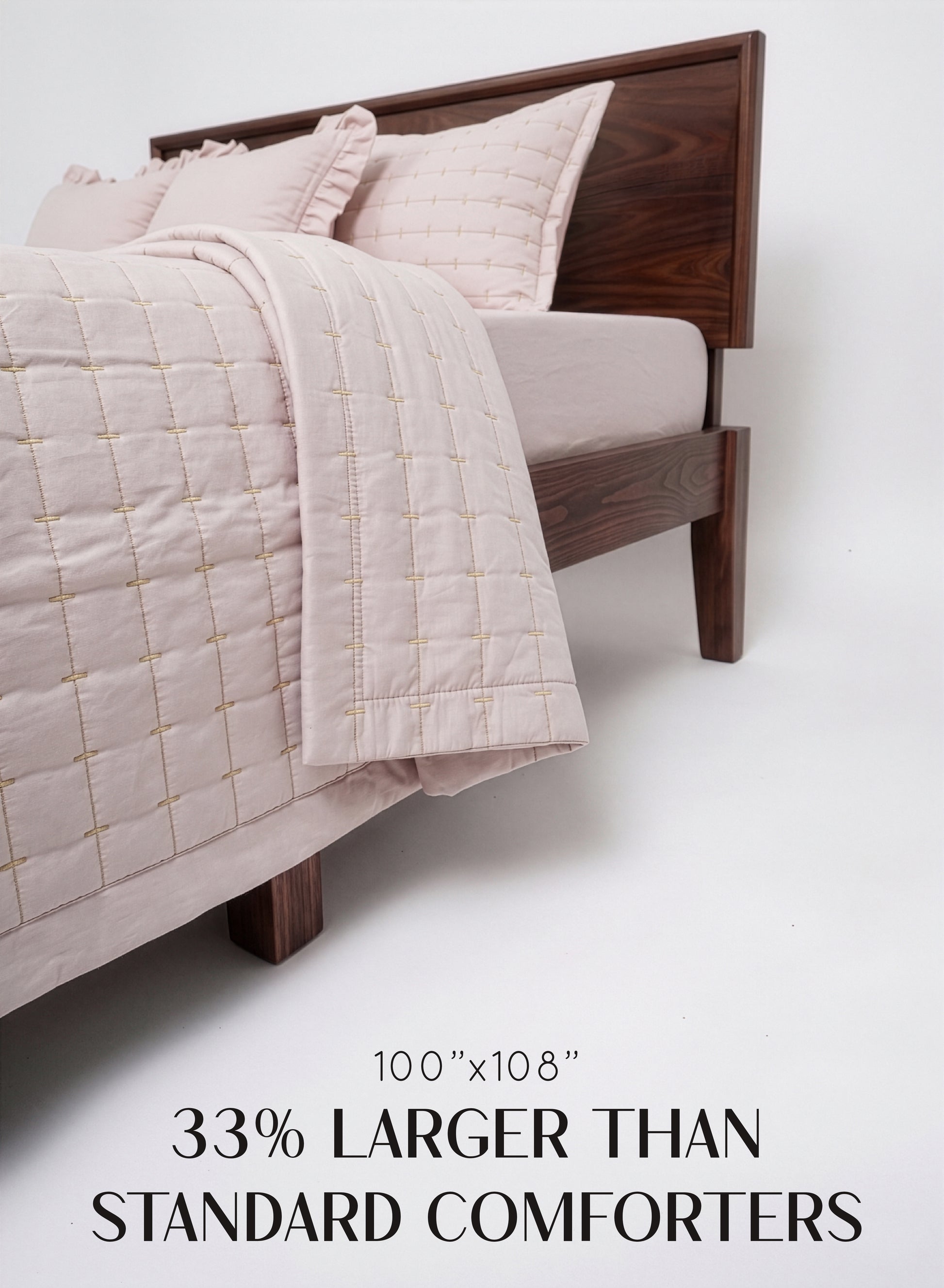 Home Crayons CloudTouch™ 5-Piece AC Comforter Set | 33% Oversized | Includes 2 Pillow & 2 Cushion Covers | Sakura Blush