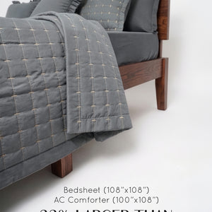 Home Crayons CloudTouch™ 8-Piece AC Bedding Set | Complete Bedroom Upgrade in One Set | Pebble Gray