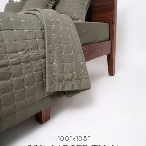 Home Crayons CloudTouch™ 5-Piece AC Comforter Set | 33% Oversized | Includes 2 Pillow & 2 Cushion Covers | Smoked Coffee