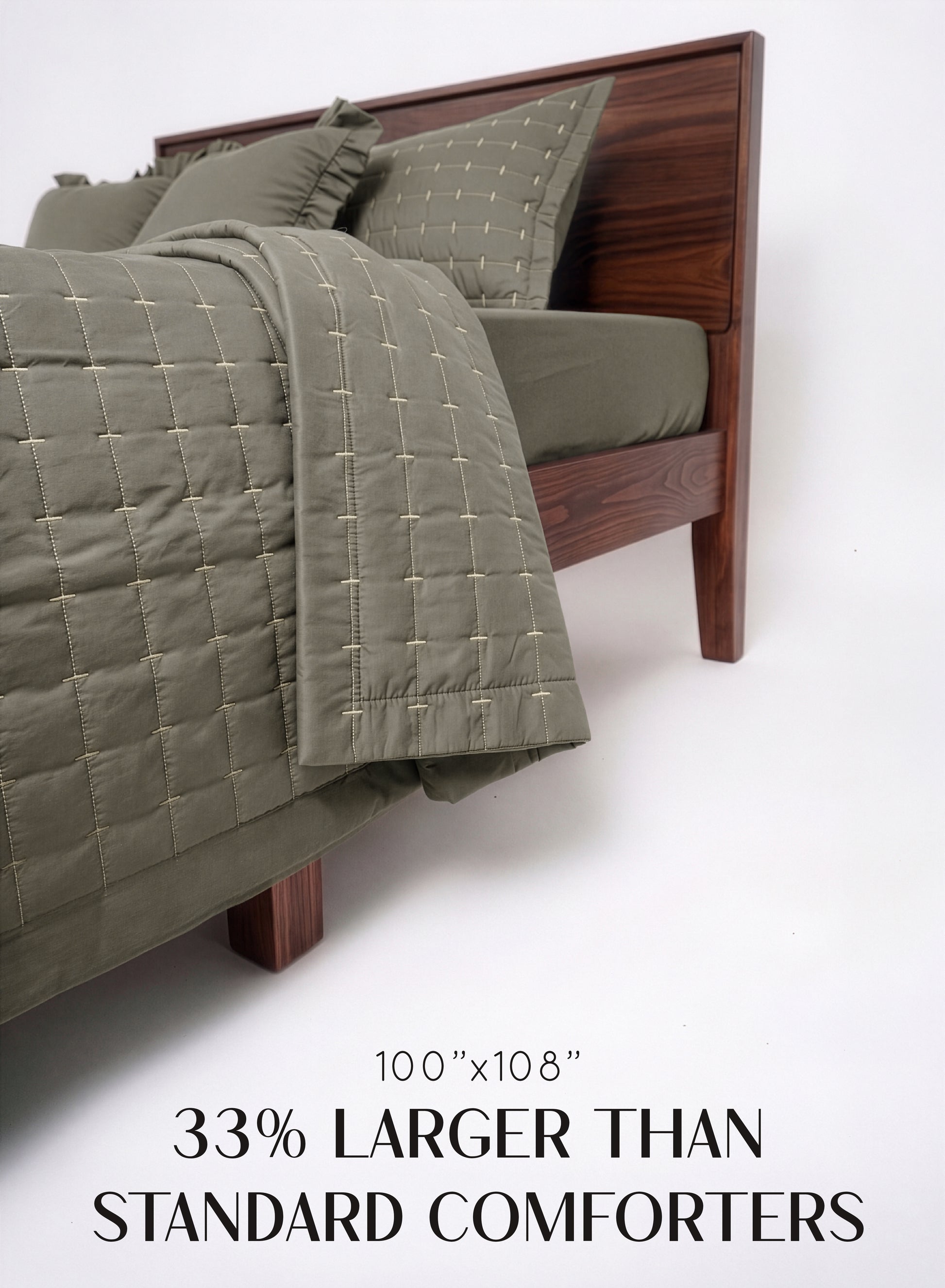 Home Crayons CloudTouch™ 5-Piece AC Comforter Set | 33% Oversized | Includes 2 Pillow & 2 Cushion Covers | Smoked Coffee