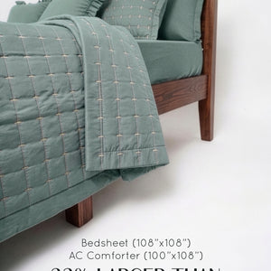 Home Crayons CloudTouch™ 8-Piece AC Bedding Set | Complete Bedroom Upgrade in One Set | Sage Green