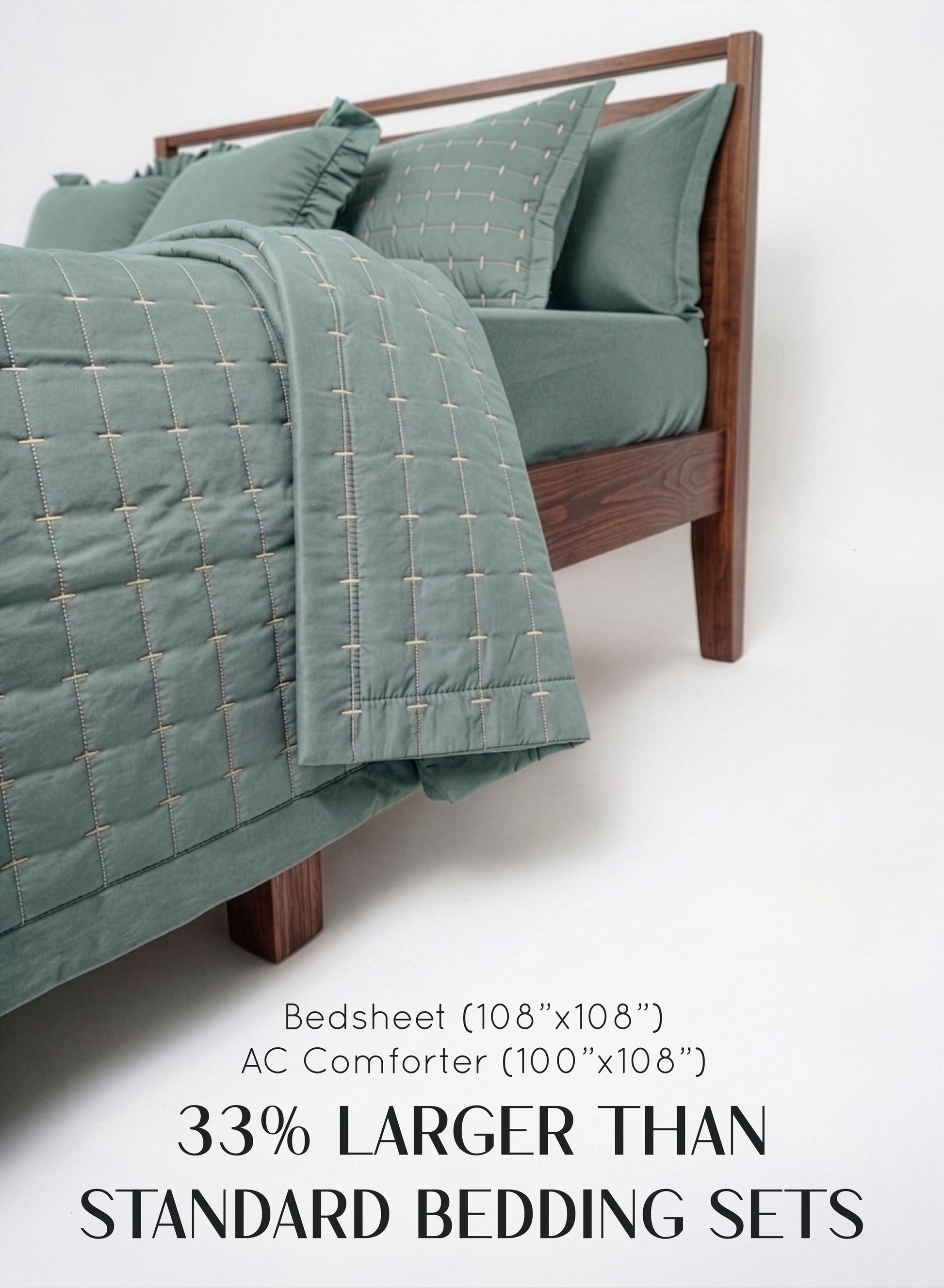 Home Crayons CloudTouch™ 8-Piece AC Bedding Set | Complete Bedroom Upgrade in One Set | Sage Green