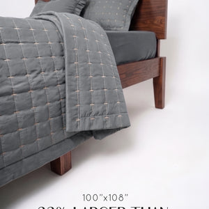 Home Crayons CloudTouch™ 5-Piece AC Comforter Set | 33% Oversized | Includes 2 Pillow & 2 Cushion Covers | Pebble Gray