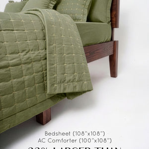 Home Crayons CloudTouch™ 8-Piece AC Bedding Set | Complete Bedroom Upgrade in One Set | Olive Grove