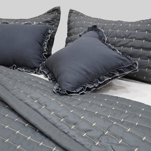 Home Crayons CloudTouch™ Comforter Set | All-Season | 33% Oversized | Includes 2 Pillow Covers & 2 Cushion Covers | Pebble Gray