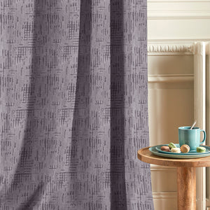 Elsa Textured Room Darkening Curtains | Modern Aesthetic | Gray | Set of 2 | Fully Customizable