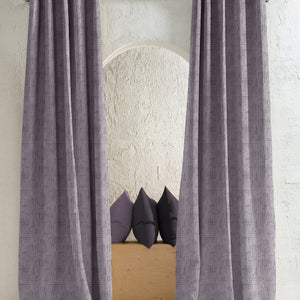 Elsa Textured Room Darkening Curtains | Gray | Set of 2