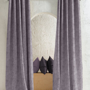 Elsa Textured Room Darkening Curtains | Modern Aesthetic | Gray | Set of 2 | Fully Customizable