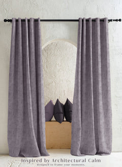 Elsa Textured Blackout Curtains | Modern Aesthetic & Total Light Block | Gray | Set of 2 | Fully Customizable