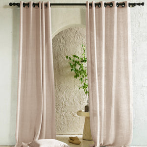 Amore Plain Sheer Curtains | Airy Elegance & Soft Light Filter | Beige | Set of 2 | Fully Customizable
