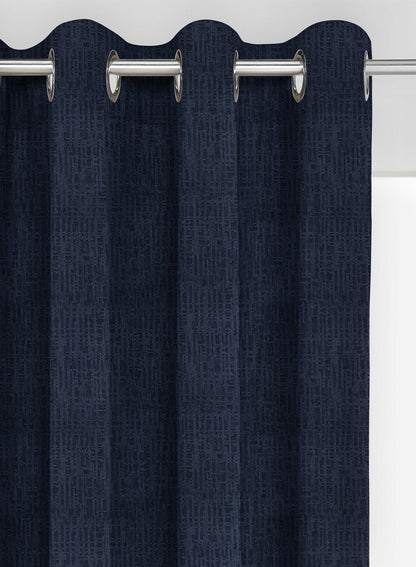 Elora Textured Blackout Curtains | Royal Blue | Set of 2