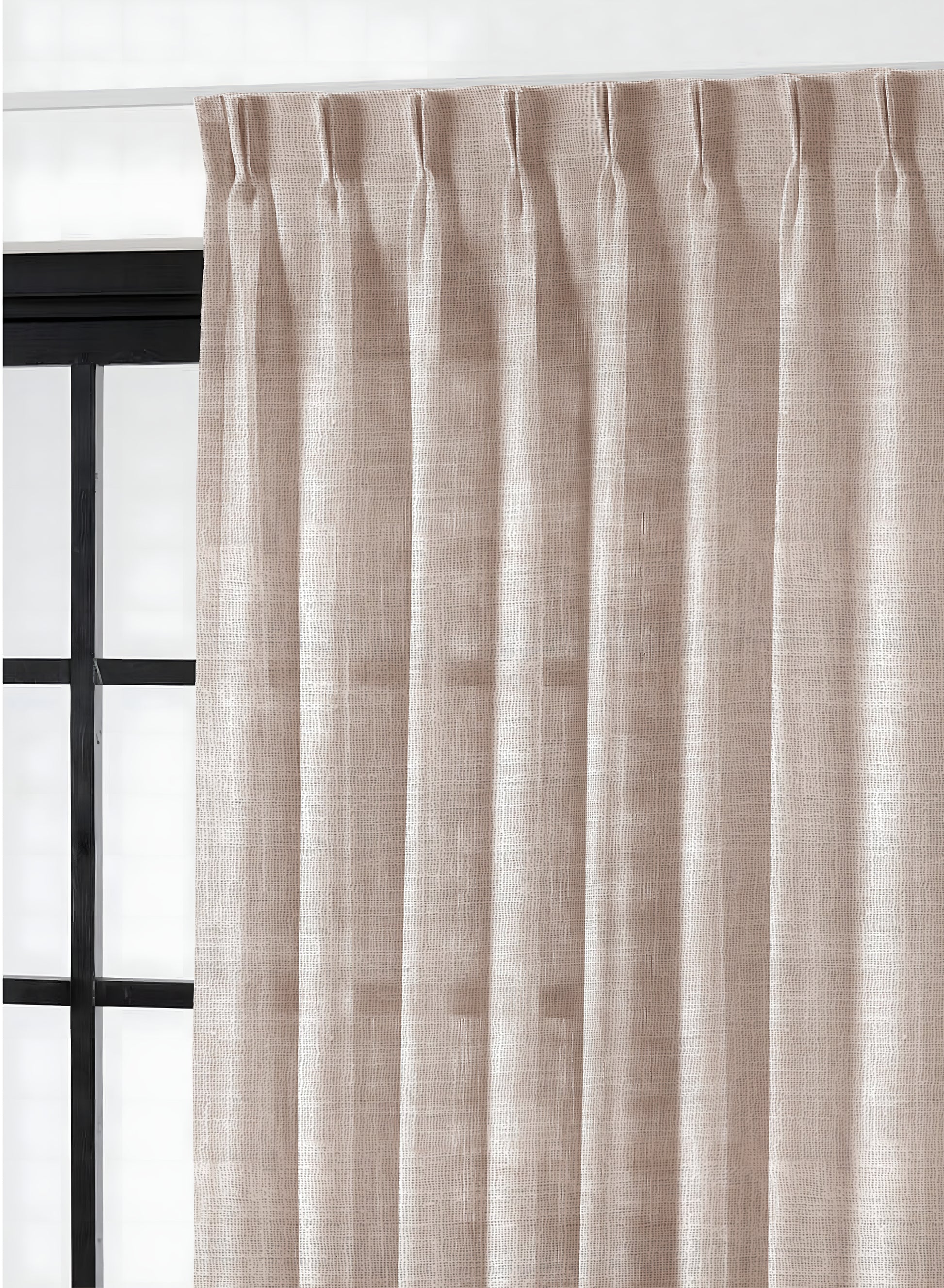 Amore Plain Sheer Curtains | Airy Elegance & Soft Light Filter | Beige | Set of 2 | Fully Customizable