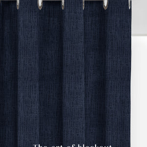 Elora Textured Blackout Curtains | Minimal Design & Total Light Block | Royal Blue | Set of 2 | Fully Customizable