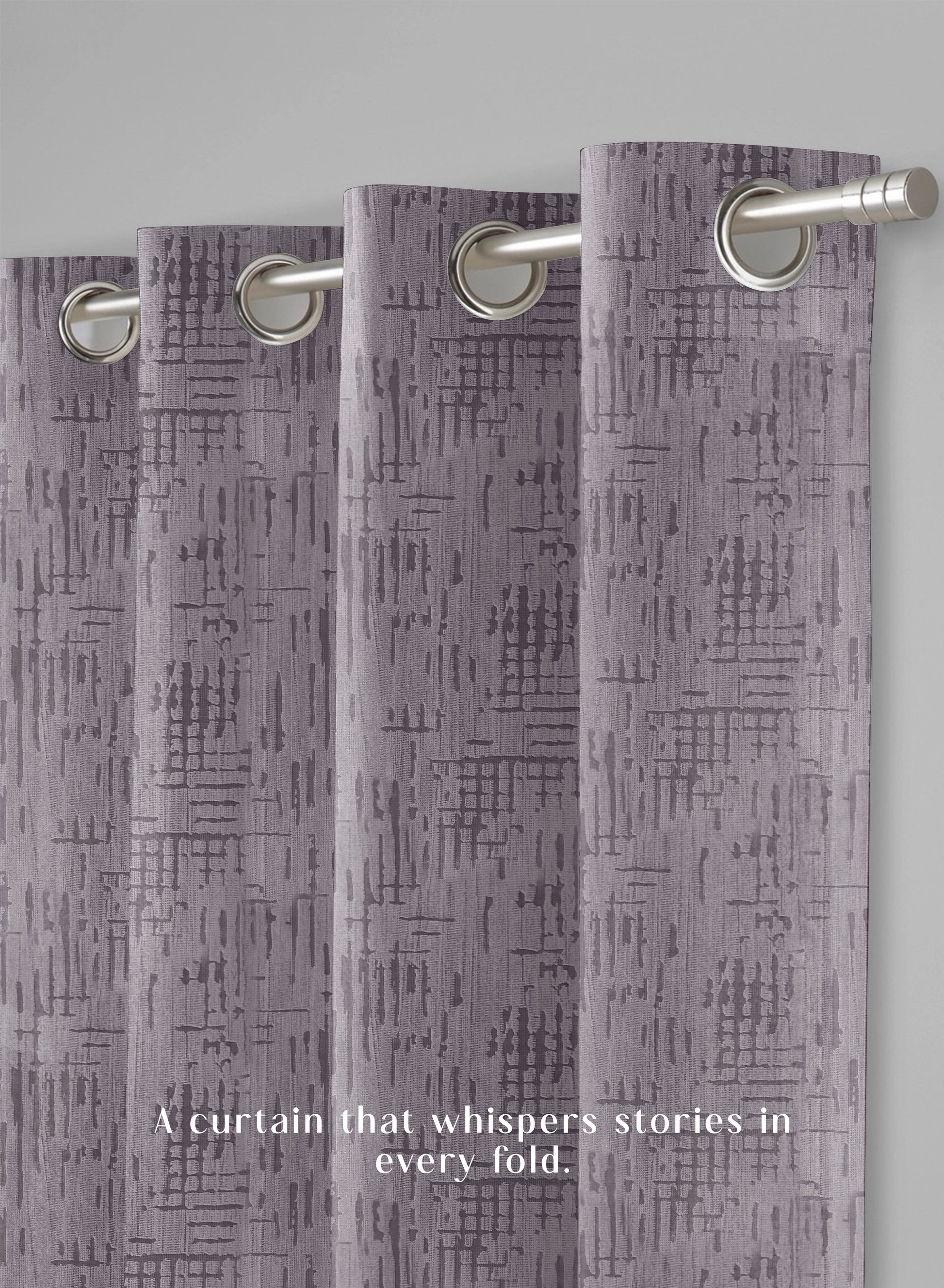 Elsa Textured Room Darkening Curtains | Modern Aesthetic | Gray | Set of 2 | Fully Customizable