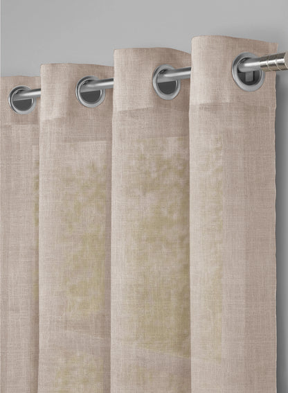 Amore Plain Sheer Curtains | Beige | Set of 2