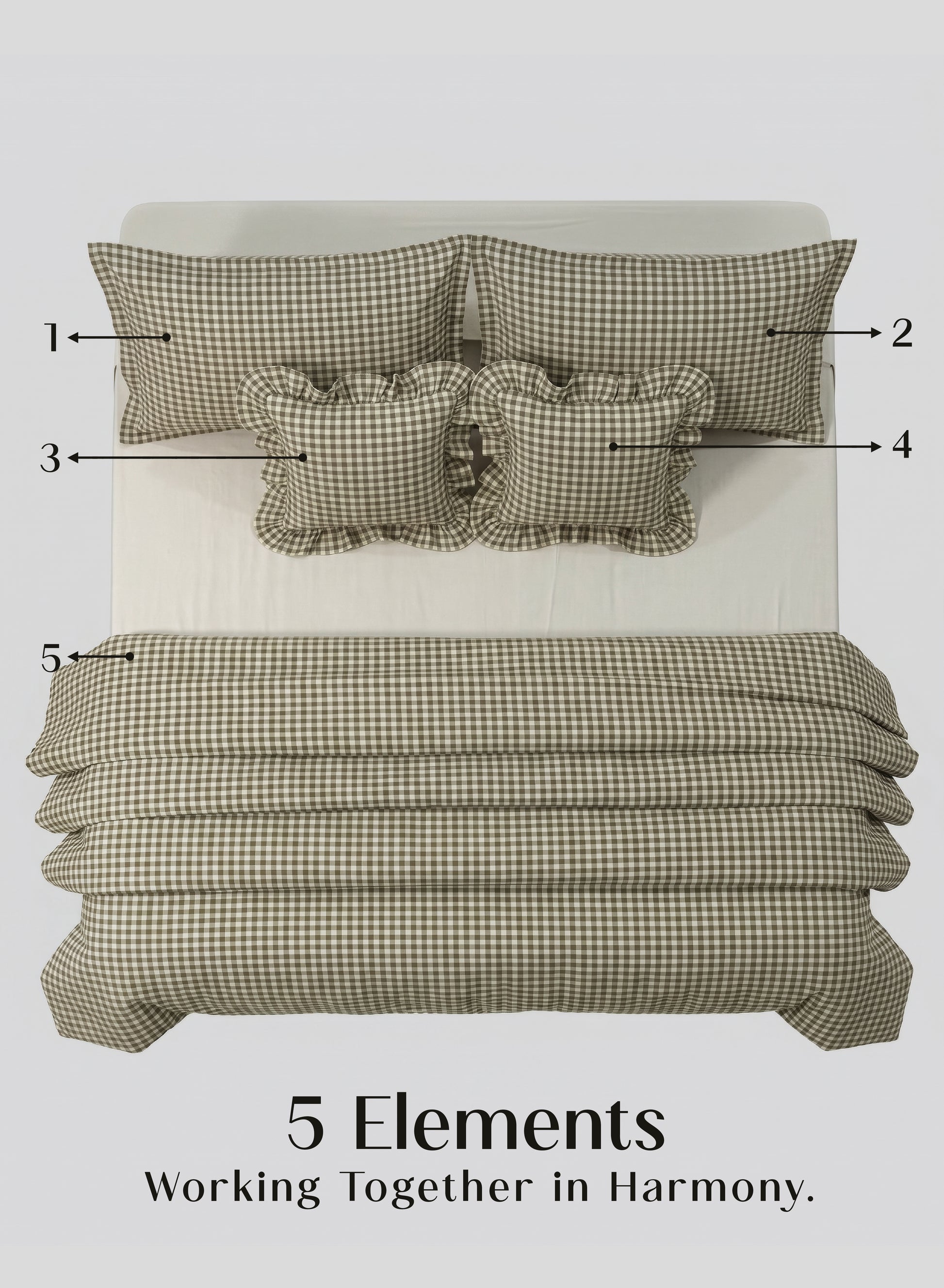 Crayonic™ 5-Piece AC Comforter Set | Signature Designer Comforter Set | Olivewood