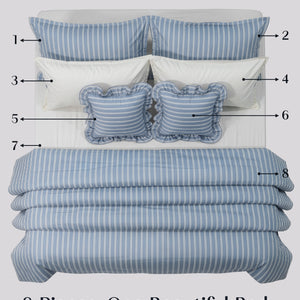 Crayonic™ 8-Piece AC Bedding Set | Signature Designer Bedding for AC Rooms | Coastal