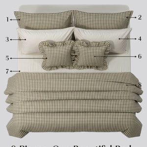 Crayonic™ 8-Piece AC Bedding Set | Signature Designer Bedding for AC Rooms | Olivewood