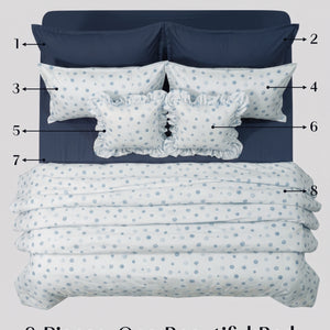 Crayonic™ 8-Piece AC Bedding Set | Signature Designer Bedding for AC Rooms | Bluebell