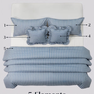 Crayonic™ 5-Piece AC Comforter Set | Signature Designer Comforter Set | Coastal