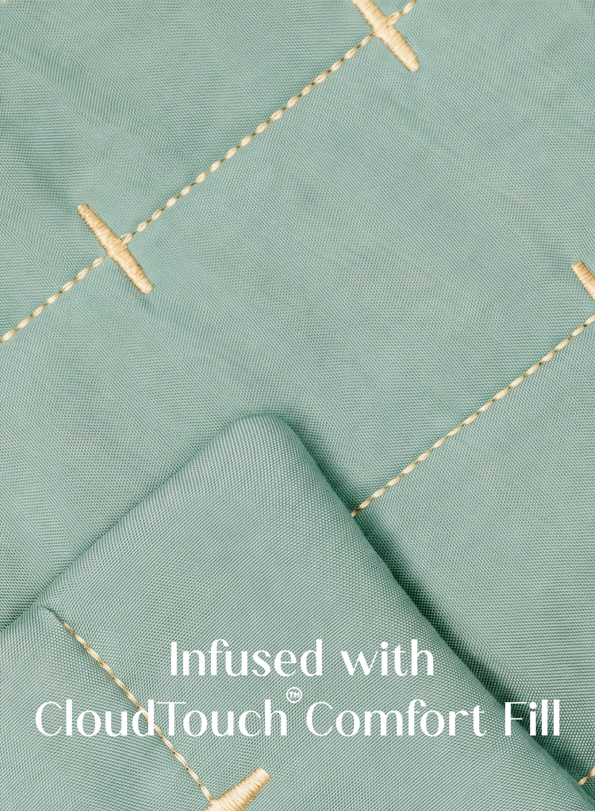 Home Crayons CloudTouch™ 5-Piece AC Comforter Set | 33% Oversized | Includes 2 Pillow & 2 Cushion Covers | Matcha Milk