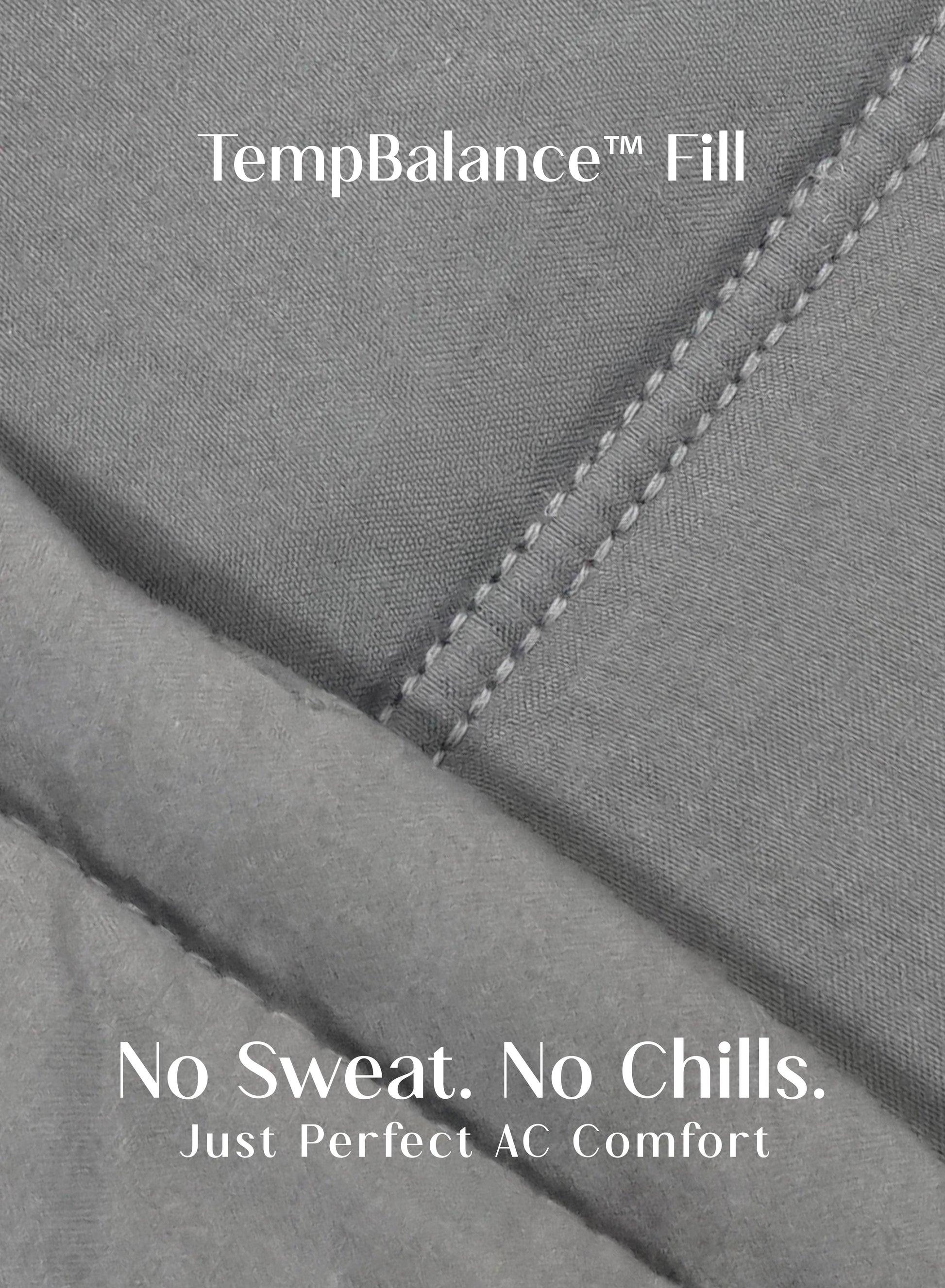 Home Crayons Cocoon AC Comforter Set | 5-Piece Designer Bed Set for Modern Homes | Moonstone Gray