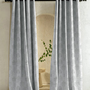 Bern Jacquard Blackout Curtains | Scenic Tree Pattern & Total Light Block | Sea Green | Set of 2 | Fully Customizable