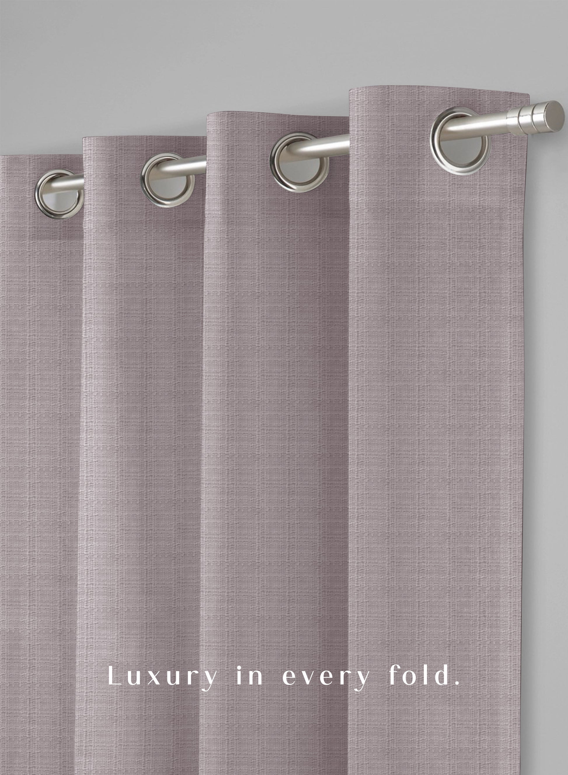 Cocoon Minimal Texture Room Darkening Curtains | Modern Aesthetic | Gray | Set of 2 | Fully Customizable