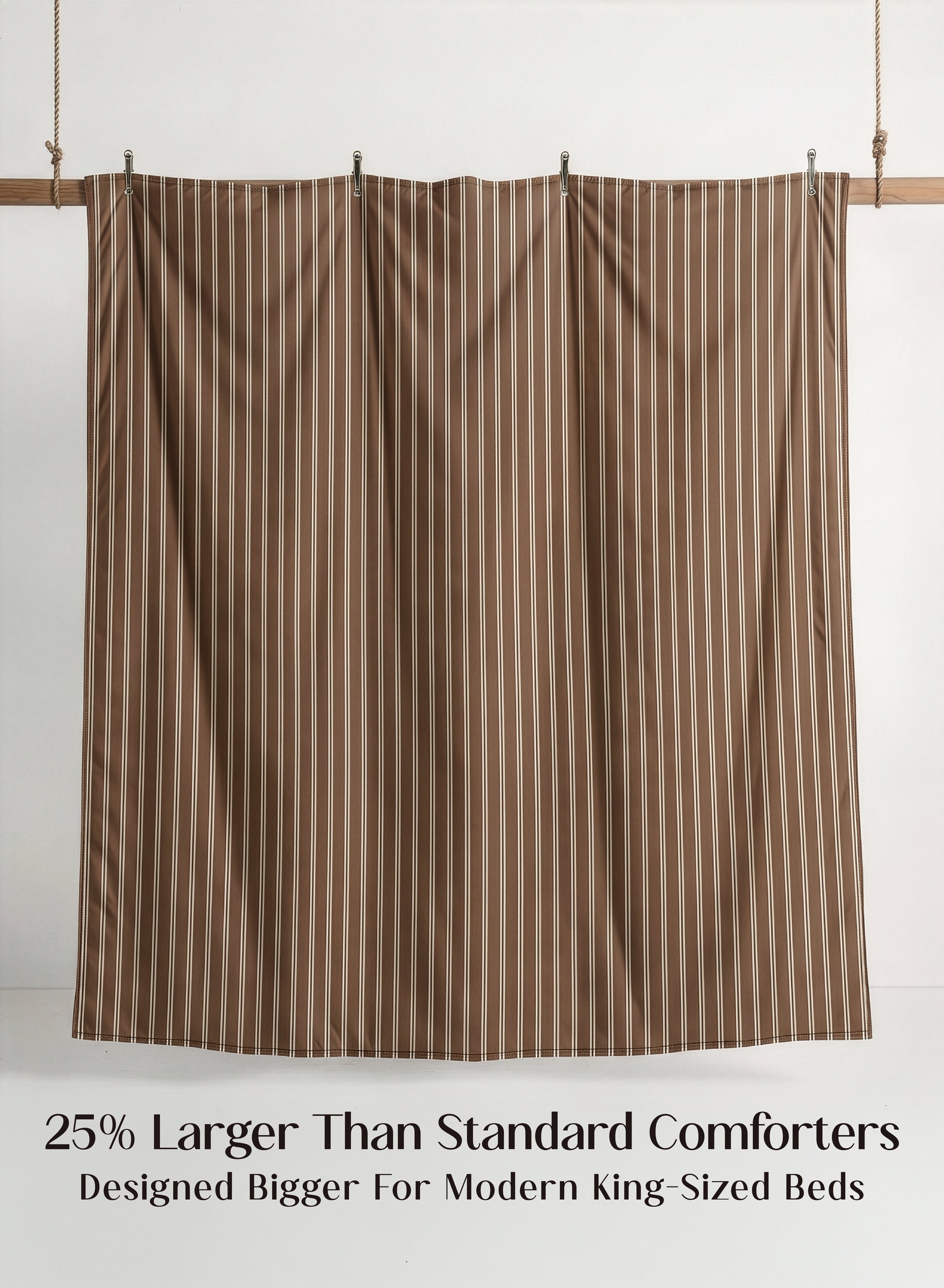 Crayonic™ 8-Piece AC Bedding Set | Signature Designer Bedding for AC Rooms | Café Mocha