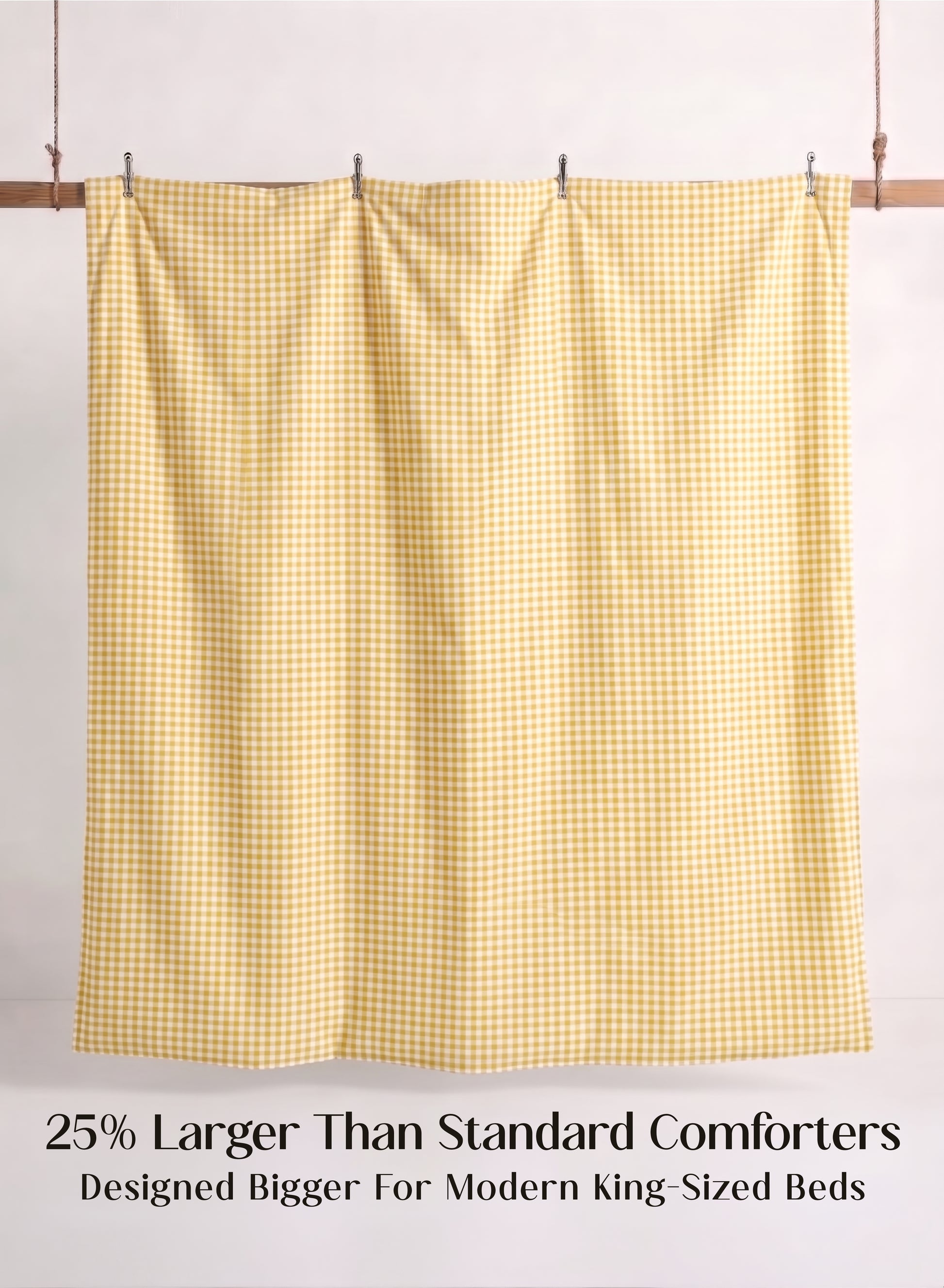 Crayonic™ 5-Piece AC Comforter Set | Signature Designer Comforter Set | Sunlit Gingham