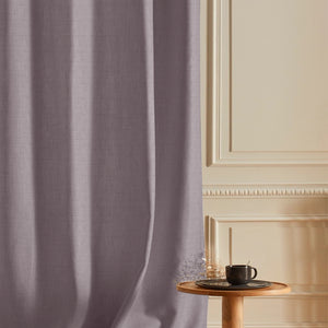Cocoon Minimal Texture Blackout Curtains | Modern Aesthetic & Total Light Block | Warm Gray | Set of 2 | Fully Customizable