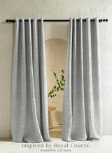 Bern Jacquard Blackout Curtains | Delicate Branch Embroidery & Total Light Block | Sea Green | Set of 2 | Fully Customizable