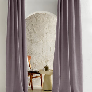 Cocoon Minimal Texture Room Darkening Curtains | Modern Aesthetic | Warm Gray | Set of 2 | Fully Customizable