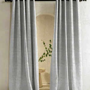 Bern Jacquard Room Darkening Curtains | Delicate Branch Embroidery | Sea Green | Set of 2 | Fully Customizable