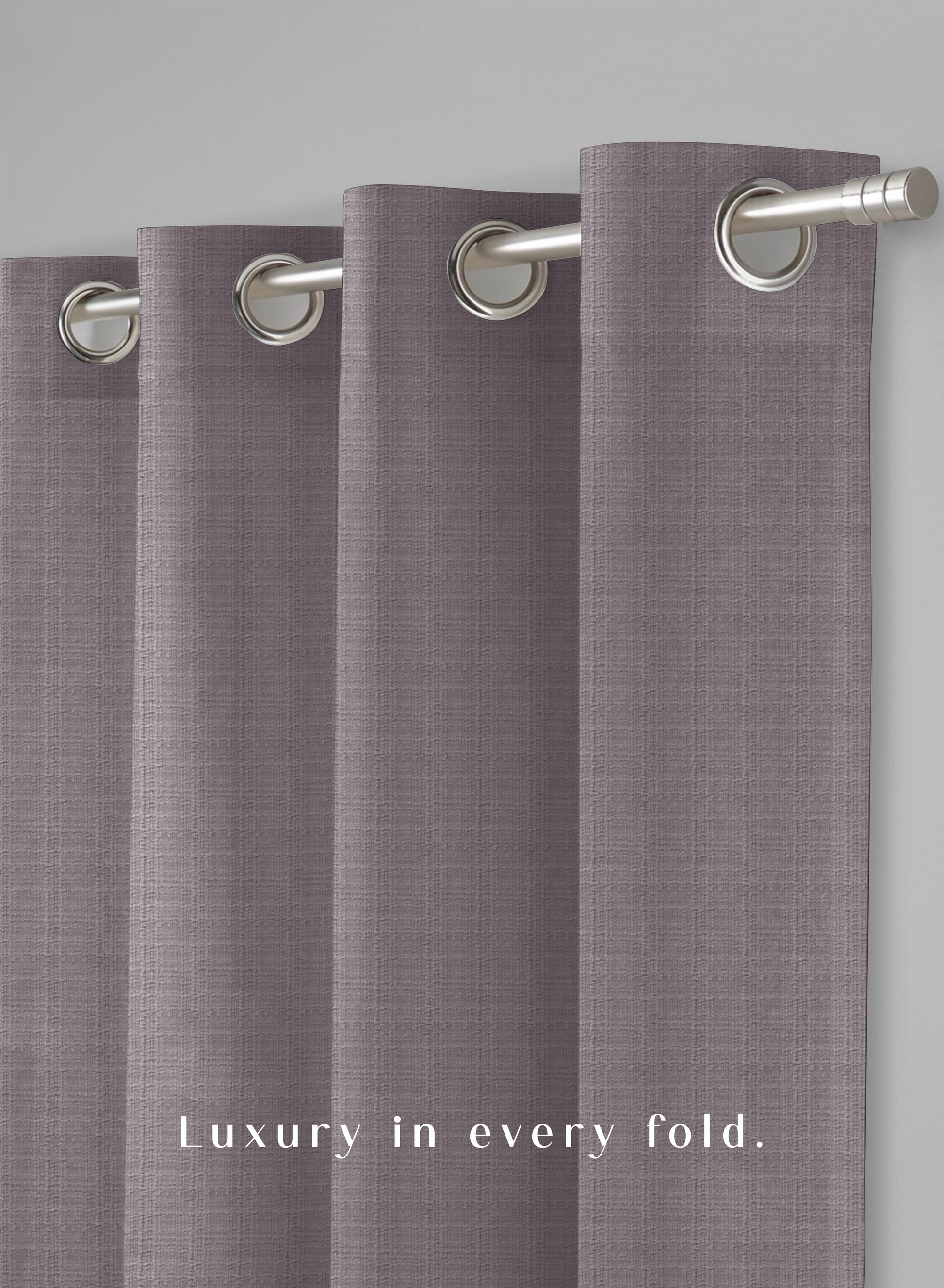 Cocoon Minimal Texture Room Darkening Curtains | Modern Aesthetic | Warm Gray | Set of 2 | Fully Customizable