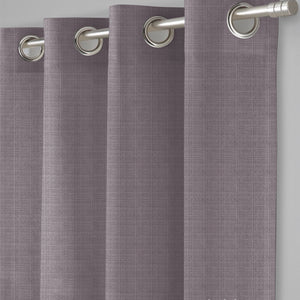 Cocoon Minimal Texture Blackout Curtains | Modern Aesthetic & Total Light Block | Warm Gray | Set of 2 | Fully Customizable