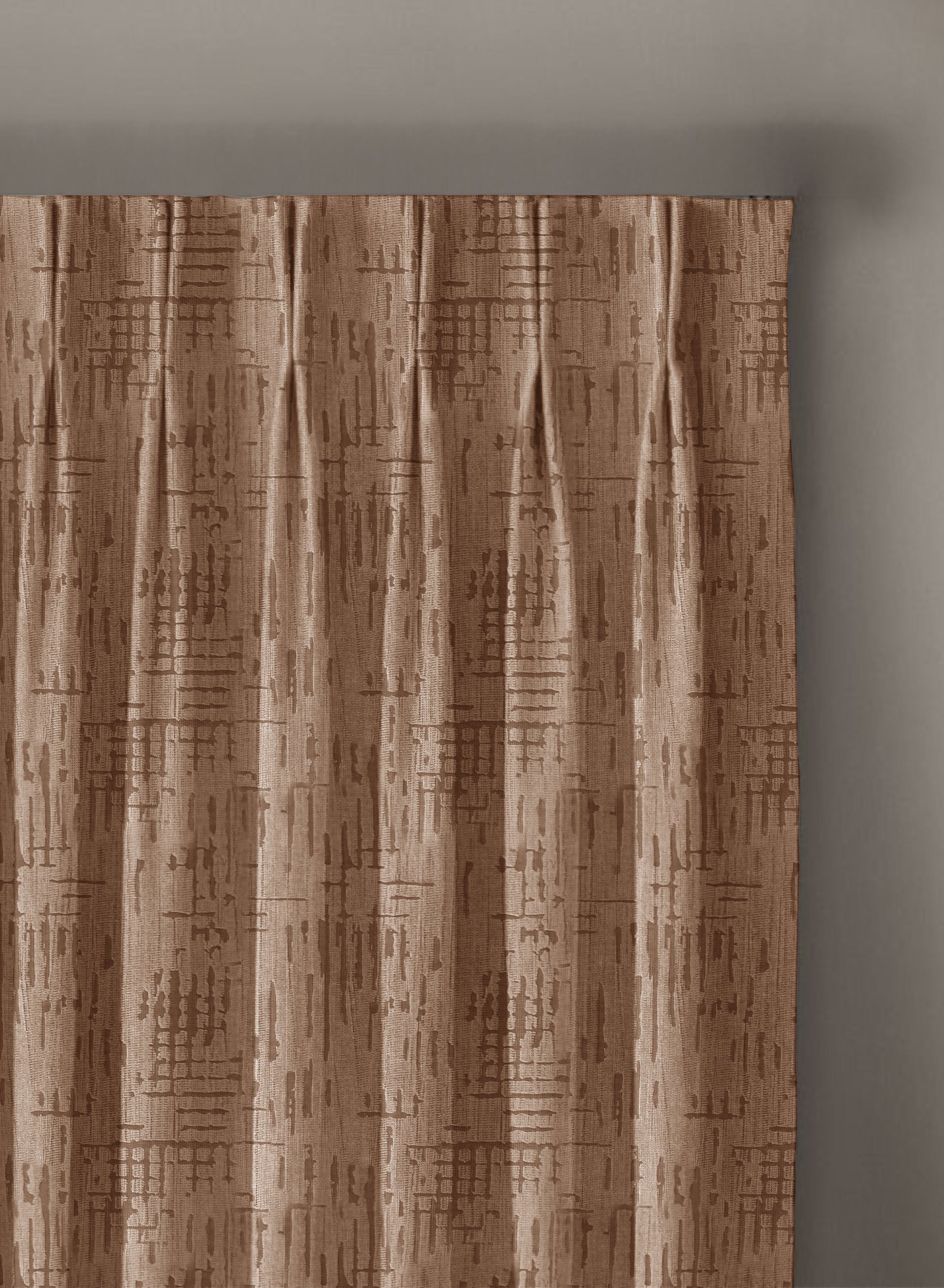 Elsa Textured Blackout Curtains | Caramel Brown | Set of 2