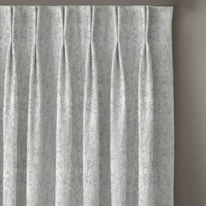 Bern Jacquard Room Darkening Curtains | Delicate Branch Embroidery | Sea Green | Set of 2 | Fully Customizable