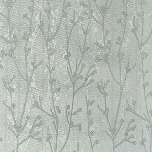 Bern Jacquard Room Darkening Curtains | Delicate Branch Embroidery | Sea Green | Set of 2 | Fully Customizable