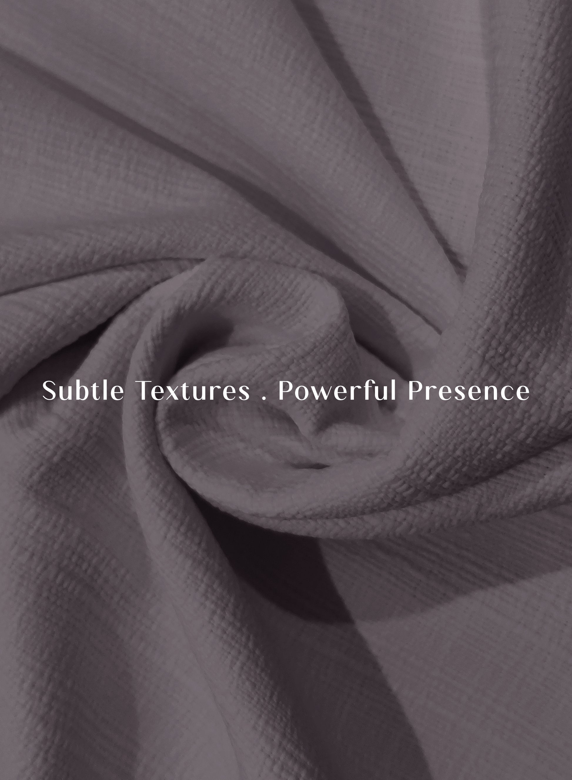 Cocoon Minimal Texture Room Darkening Curtains | Modern Aesthetic | Warm Gray | Set of 2 | Fully Customizable